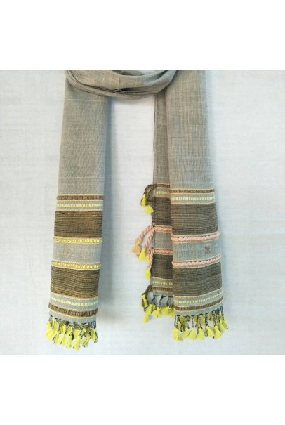 Cotton Stole- Hand Weaving